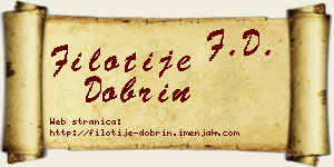 Filotije Dobrin vizit kartica